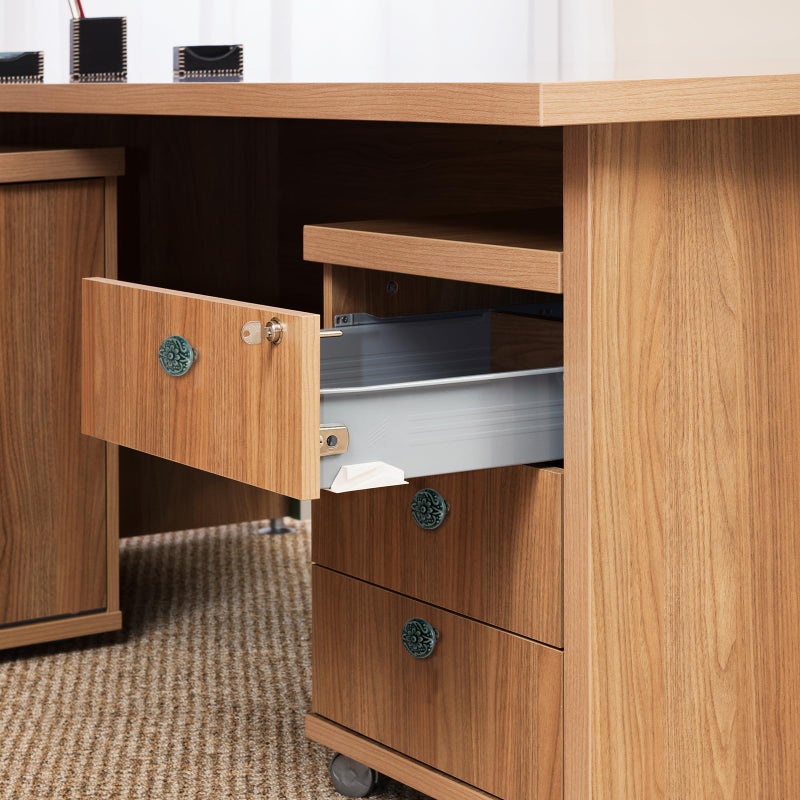 Geesatis 10 pcs Decorative Knob Ceramic knobs Drawer Cabinet Pull Handle Knobs Furniture Decorative Pull Tool with Mounting Screws, Green, 1.4 inch Diameter - Image 5